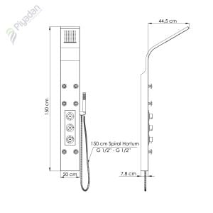Gpd Dsp06 Duş Paneli (Bambu)(20X150)