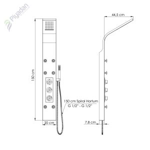 Gpd Dsp06 Duş Paneli (Bambu)(20X150)
