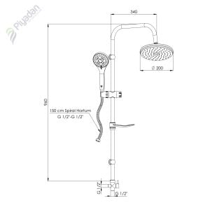 Gpd Dst19-2 Yönlendiricili Duş Seti 3 Fonksiyonlu