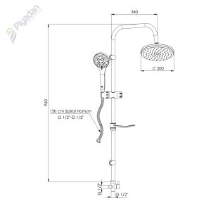 Gpd Dst19-2 Yönlendiricili Duş Seti 3 Fonksiyonlu