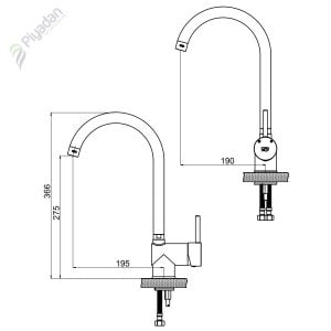 Gpd Espina Mte 70 Tek Gövde Eviye Bataryası