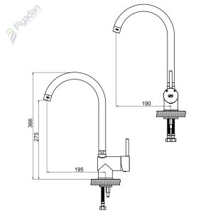 Gpd Espina Mte 70 Tek Gövde Eviye Bataryası
