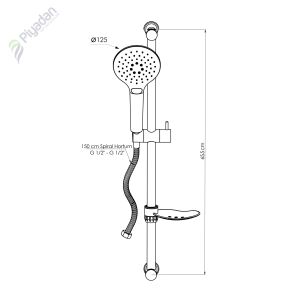 Gpd Dst57-S Sürgülü Duş Seti 3 Fonksiyonlu
