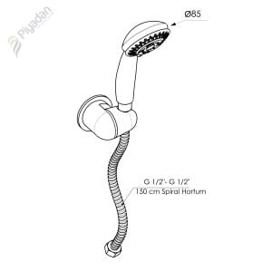 Gpd Dst50 Askılı Duş Seti 5 Fonksiyon