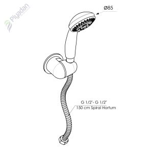 Gpd Dst50 Askılı Duş Seti 5 Fonksiyon