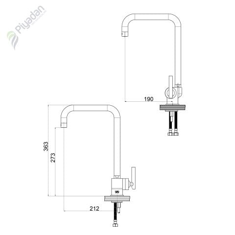 Gpd Frezia Mte 100 Tek Gövde Eviye Bataryası