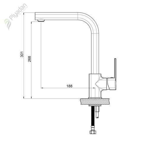 Gpd Pedra Mte 160 Tek Gövde Eviye Bataryası