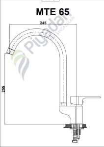 Gpd Atros Mte65-Bg Tek Gövde Eviye Bataryası