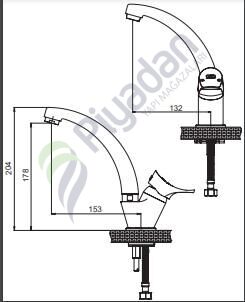Gpd Florus Mtt 170 Tek Gövde Lavabo Bataryası