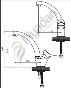 Gpd Florus Mtt 170 Tek Gövde Lavabo Bataryası