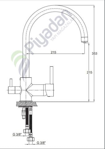 Gpd Espina Mar 70 Arıtma Çıkışlı Eviye Bataryası