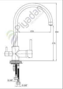 Gpd Espina Mar 70 Arıtma Çıkışlı Eviye Bataryası