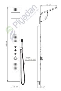 Gpd Dsp08 Duş Paneli İnox (Basmalı)