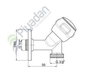 Gpd Rios Cms30-2 Çamaşır-Bulaşık Musluğu(Rakorsuz)