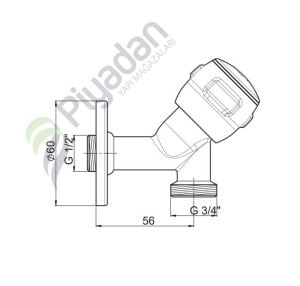 Gpd Rios Cms30-2 Çamaşır-Bulaşık Musluğu(Rakorsuz)