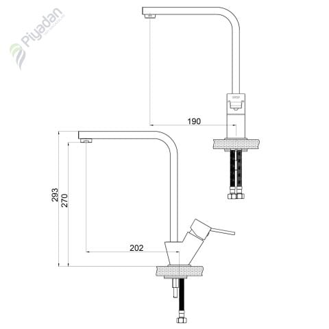 Gpd Tulio Mte 135 Tek Gövde Eviye Bataryası
