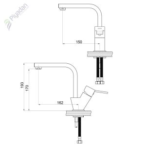 Gpd Tulio Mtl 135 Tek Gövde Lavabo Bataryası