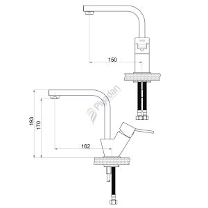 Gpd Tulio Mtl 135 Tek Gövde Lavabo Bataryası