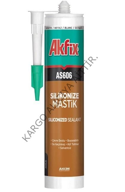 Akfix AA001 Silikonize Mastik 280ml Beyaz