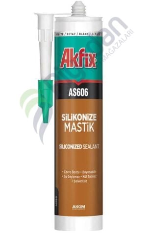 Akfix AA001 Silikonize Mastik 280ml Beyaz