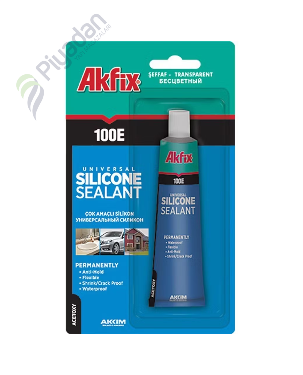 Akfix Sa111 Silikon 50ml Şeffaf Tüp