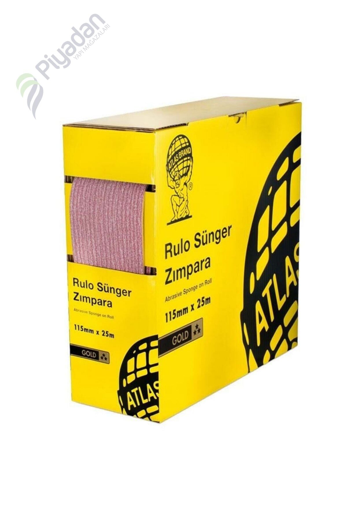 Atlas Gold Rulo Sünger Zımpara 180lik 115*25mt