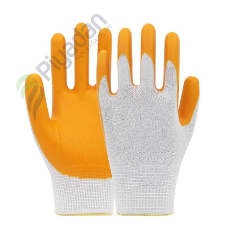 Std Beybi Sarı-Beyaz Nitril Eldiven