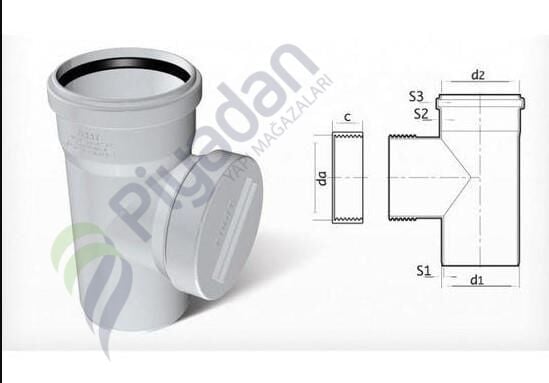 Fırat Boru Pvc Temizleme Te Çap:110