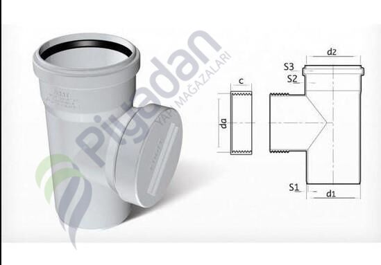 Fırat Boru Pvc Temizleme Te Çap:110