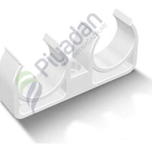 Fırat Boru Beyaz Çiftli Boru Kelepçesi 32mm