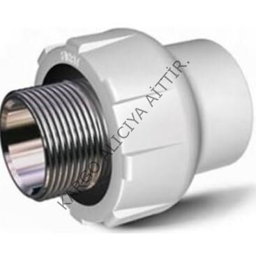 Fırat Boru Beyaz Dış Dişli Rakor 20mm 1/2