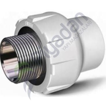 Fırat Boru Beyaz Dış Dişli Rakor 20mm 1/2