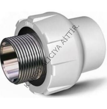 Fırat Boru Beyaz Dış Dişli Rakor 20mm 1/2