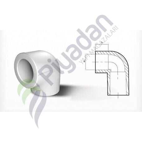 Fırat Boru Dirsek 90 Lık Beyaz  32mm