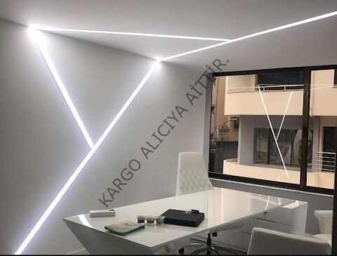 Piyadan Alçıpan Led Profil + Kapak No:1 3mt/Adet