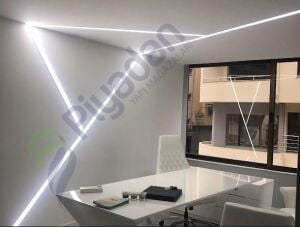 Piyadan Alçıpan Led Profil + Kapak No:1 3mt/Adet