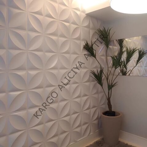 Piyadan CCK-SP-1-1 50X50 Beyaz Çiçek 3D Pvc Lambir