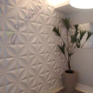 Piyadan CCK-SP-1-1 50X50 Beyaz Çiçek 3D Pvc Lambir