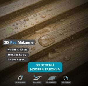 Piyadan LMB-C 50X50 Ceviz Renk 3D Pvc Lambiri