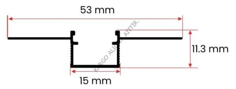 Yiğit Trimeless Led Profili 1.5 cm