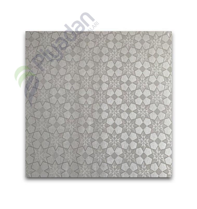 Piyadan Kod:125-3 Gümüş Yıldız Desen 60×60 Karolam