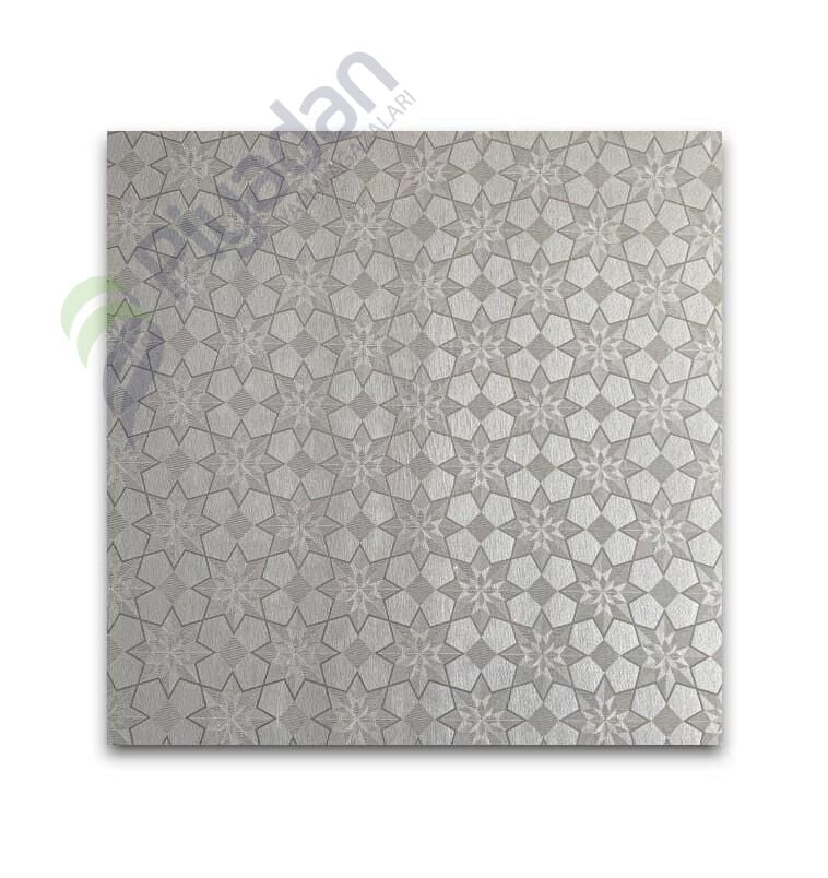 Piyadan Kod:125-3 Gümüş Yıldız Desen 60×60 Karolam
