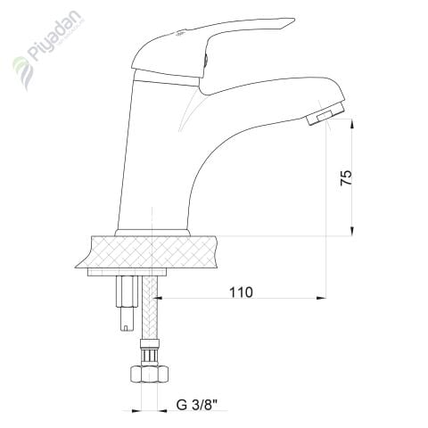 Gpd Adrio Mlt 120 Tek Girişli Lavabo Bataryası
