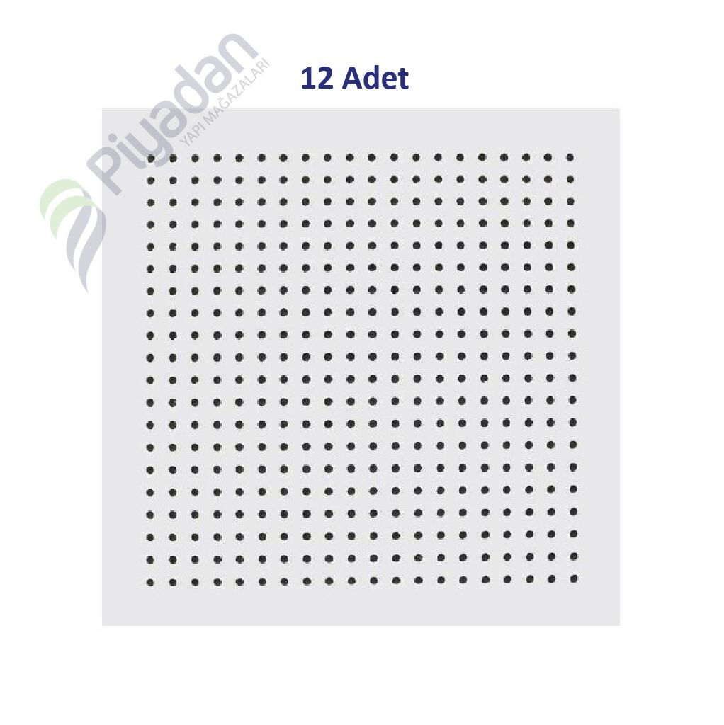 Piyadan Akustik Karolam 60×60 Yuvarlak Delikli 10 Adet