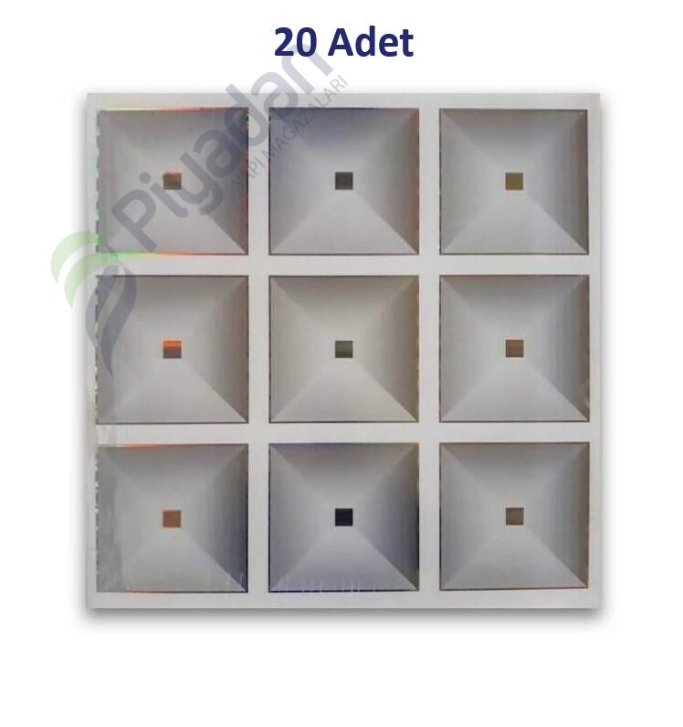 Piyadan 60×60 Plastik Tavan Paneli (9 Kare) 20 Adet