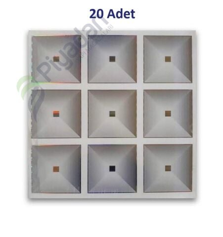 Piyadan 60×60 Plastik Tavan Paneli (9 Kare) 20 Adet