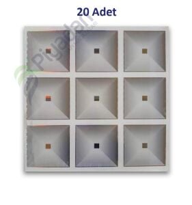 Piyadan 60×60 Plastik Tavan Paneli (9 Kare) 20 Adet