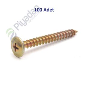 Piyadan Pul Başlı Vida (100 Adet)