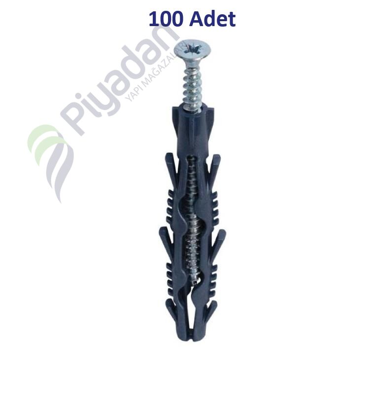 Star Plst 8*40 Boşluk Tuğla Dübel Vidalı 00-04-01  (100 Adet)