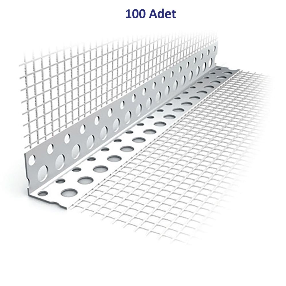 Piyadan 10x10 A Cl Beyaz Pvc Fileli Köşebent 2,5mt (100 Adet)